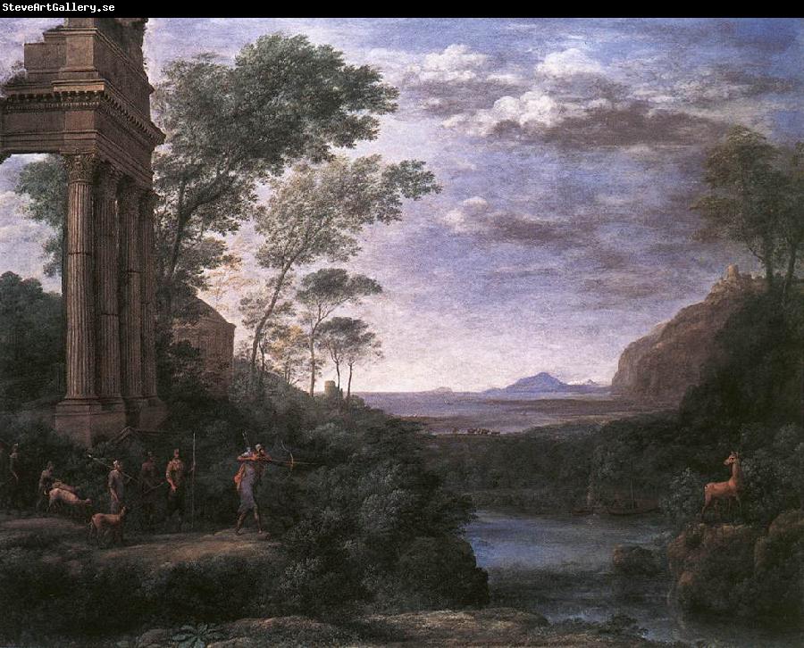 Claude Lorrain Landscape with Ascanius Shooting the Stag of Sylvia